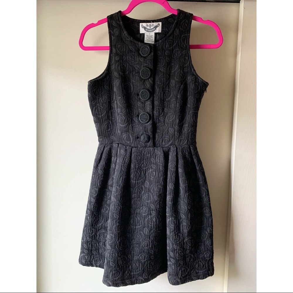 Vintage black BB Dakota brocade dress size…